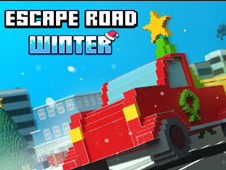 Escape Road: Winter Chase - Multiplayer Car Game