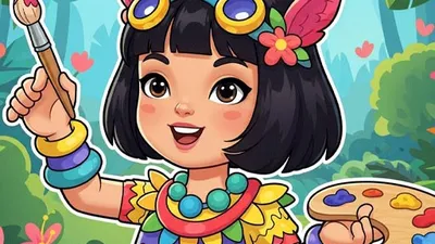 Jungle Girl Coloring Fun