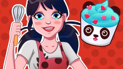 Ladybug Cooking Cupcake