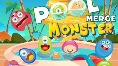 Merge Monster Pool Party: Fun Puzzle Game
