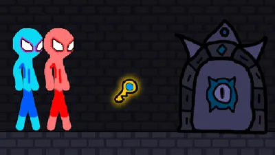 Red & Blue Stickman Rope Quest: Ultimate Co-op Puzzle Adventure
