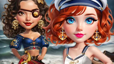 Sailor Chic vs Pirate Charm: Fashion Duel Dress Up Game