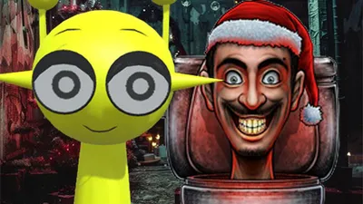 Sprunki Christmas Backrooms: Skibidi Terrors